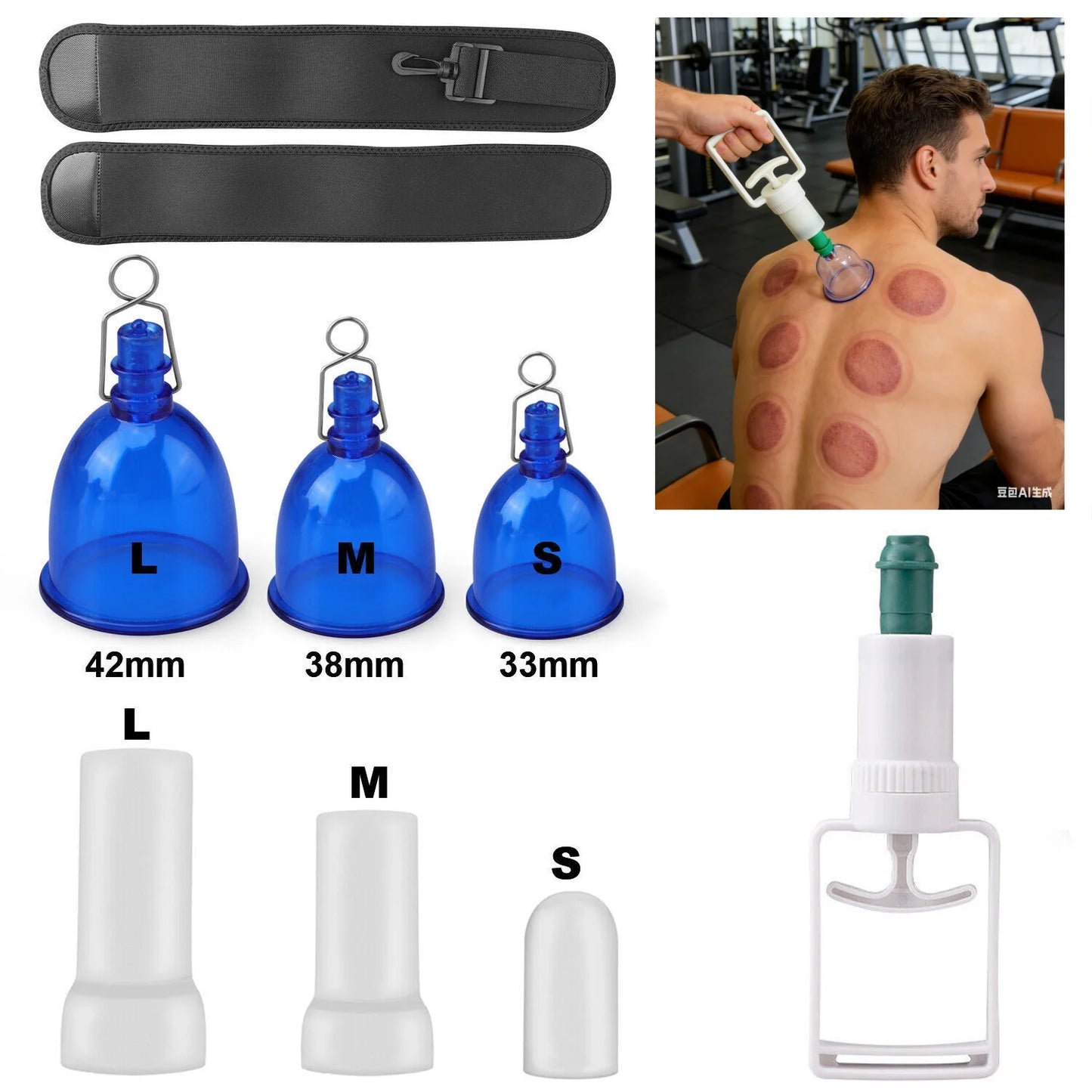 Home Health Products Cupping Set Relaxing Muscle Negative Pressure Vacuum Cup Stretching Trainer Chinese Cupping Male Essential