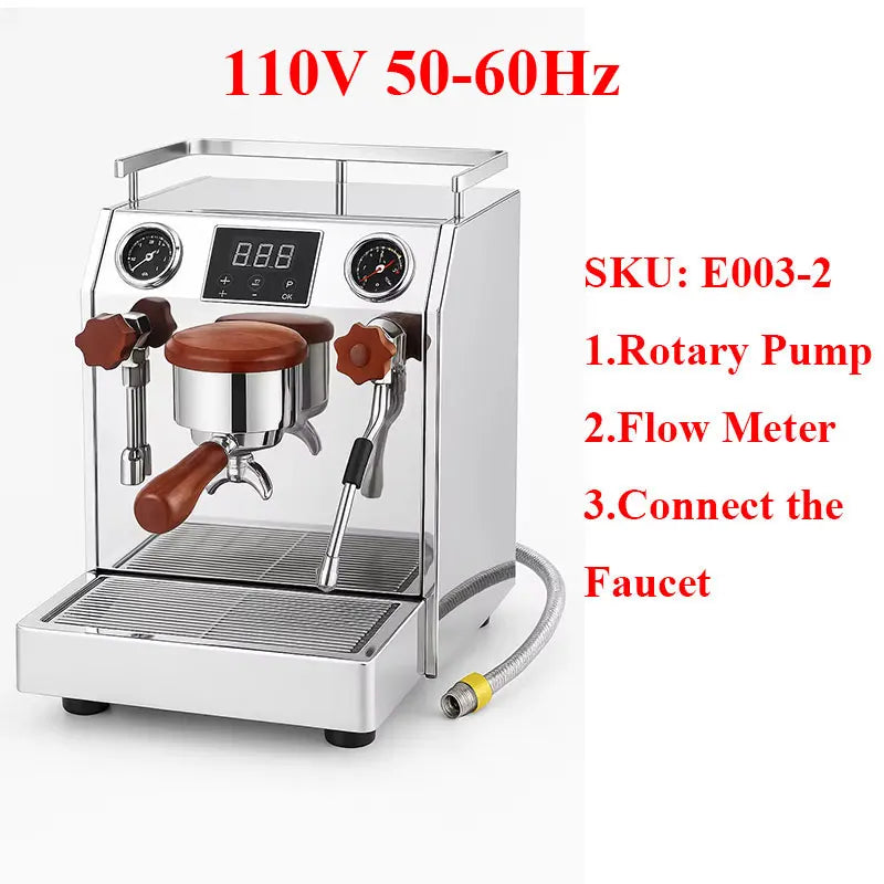 CAFOVO E110 9Bar Commercial Espresso Machine Dual Boiler Rotary Pump PID Control for Café Built-in flow Meter 220V 110V