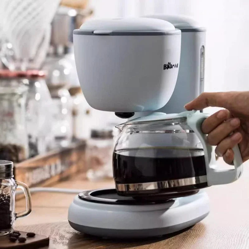 220V Drip Type Automatic Coffee Machine Home Appliance Mini Coffee Pot and Tea Maker, Dual-use кофеварка с кофемолкой الة قهوة