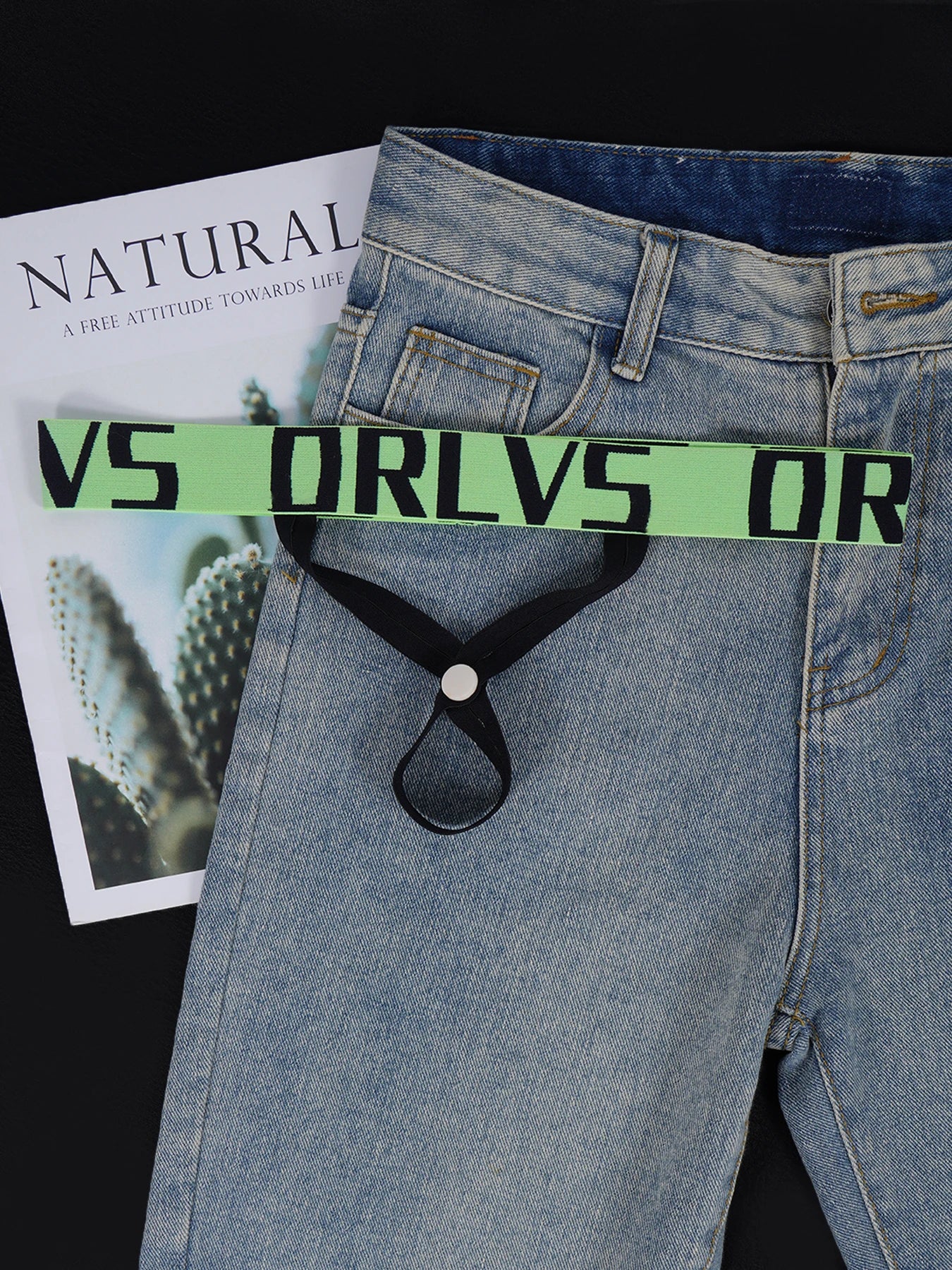 3 PCS Men's ORLVS Letter Waistband Sexy Jockstraps Multicolor Removable Snap Crotch Underwear