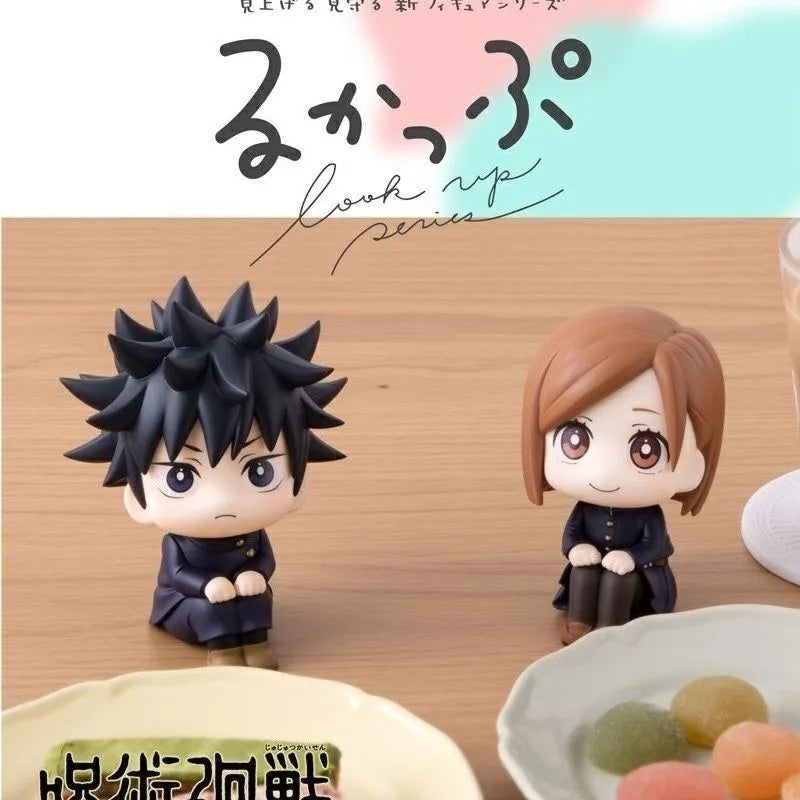 8cm Cute Anime Jujutsu Kaisen Figure Itadori Yuji Gojo Satori Fushiguro Megumi Kugisaki Kawaii Toy Car Decoration PVC Model Gift