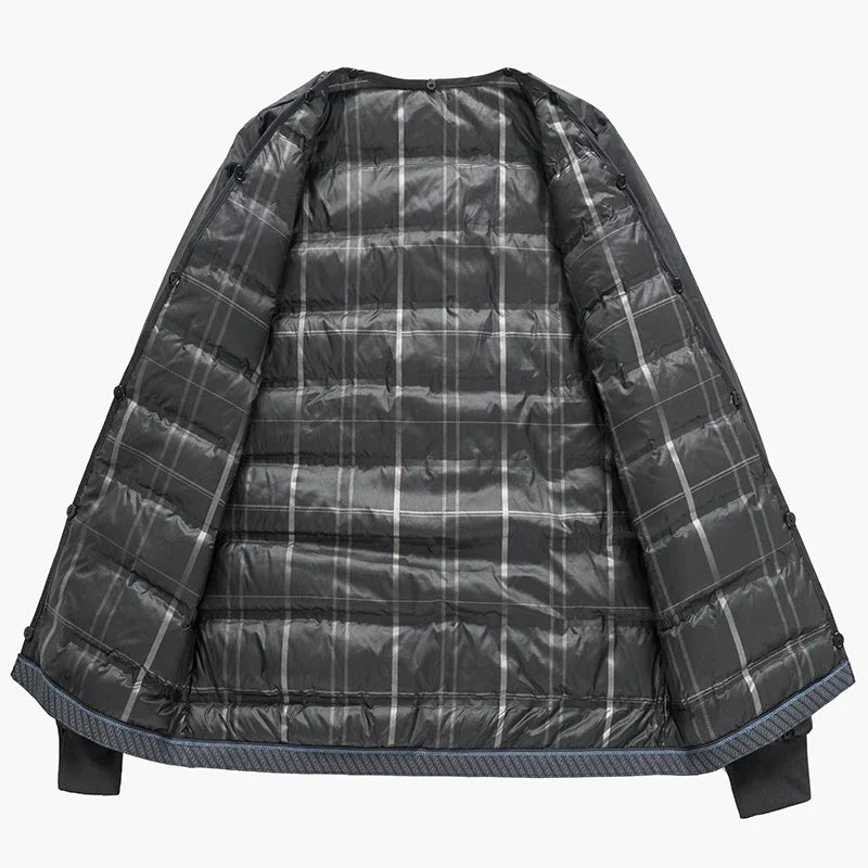 2024 Autumn and Winter Wool Coat Men's business Casual Trench Coat Men Woolen Coats Winter Coat with a down inner liner Men