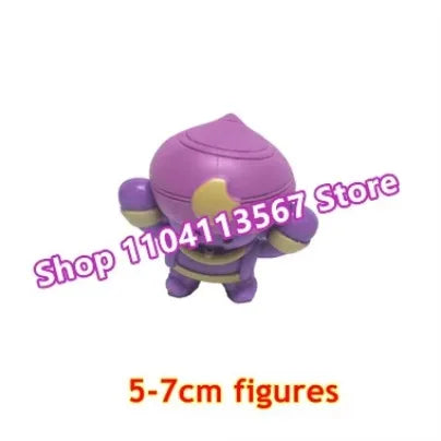 24pcs Cartoon Mini Figures Poco Bibi Shelly Cute Anime Heroes Model Accessories Charms Game Collectibles Toys for Children Gift