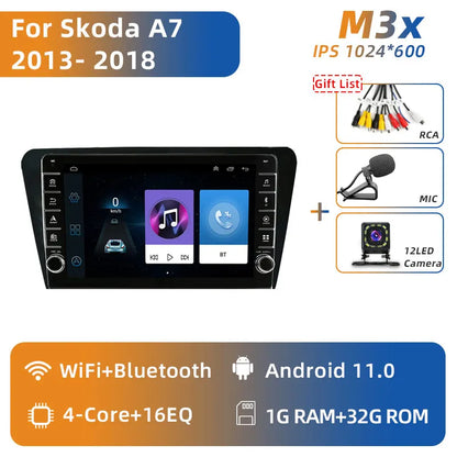 Jundof 2 Din Android 13 Car Radio For Skoda Octavia 3 A7 2013-2018 Multimedia Video Player 4G WiFi Navigation Carplay Head unit