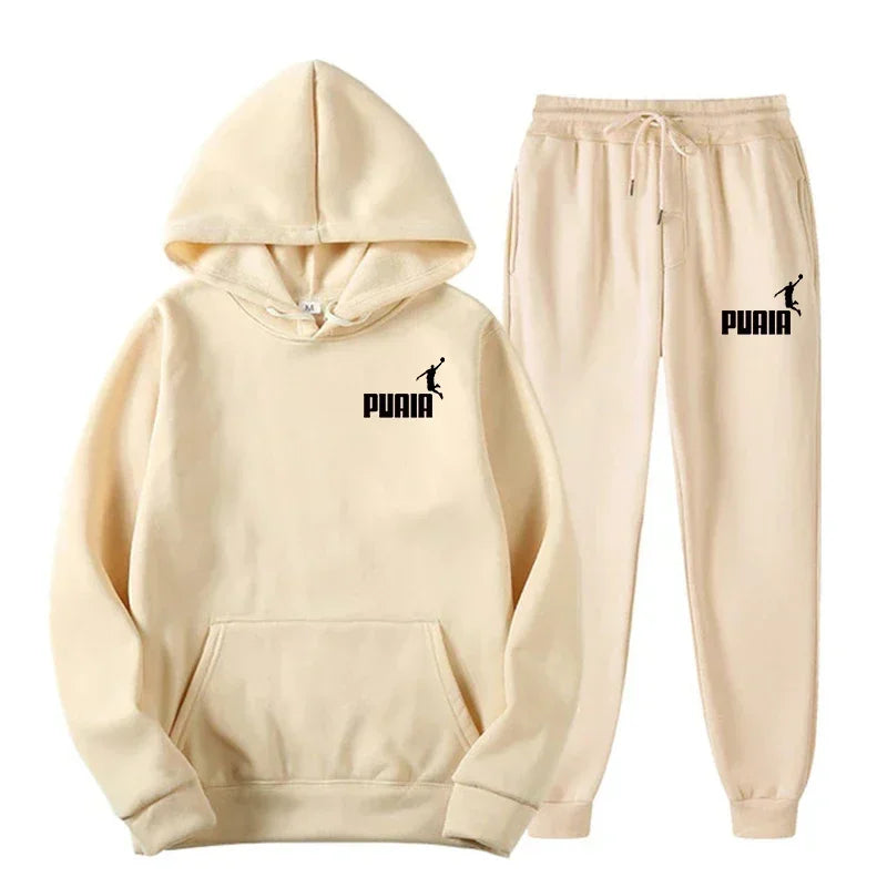2025New Men's and Women's Hoodie Jacket Fashion Street Casual Set Autumn/Winter Brushed Sweatwear+Pants 2025 Multi Color Set