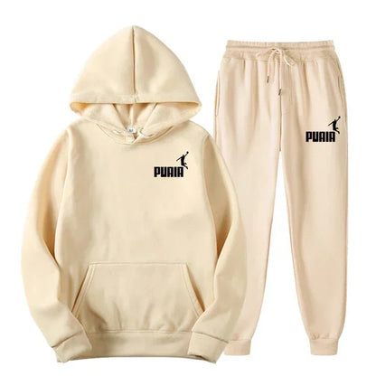 2025New Men's and Women's Hoodie Jacket Fashion Street Casual Set Autumn/Winter Brushed Sweatwear+Pants 2025 Multi Color Set