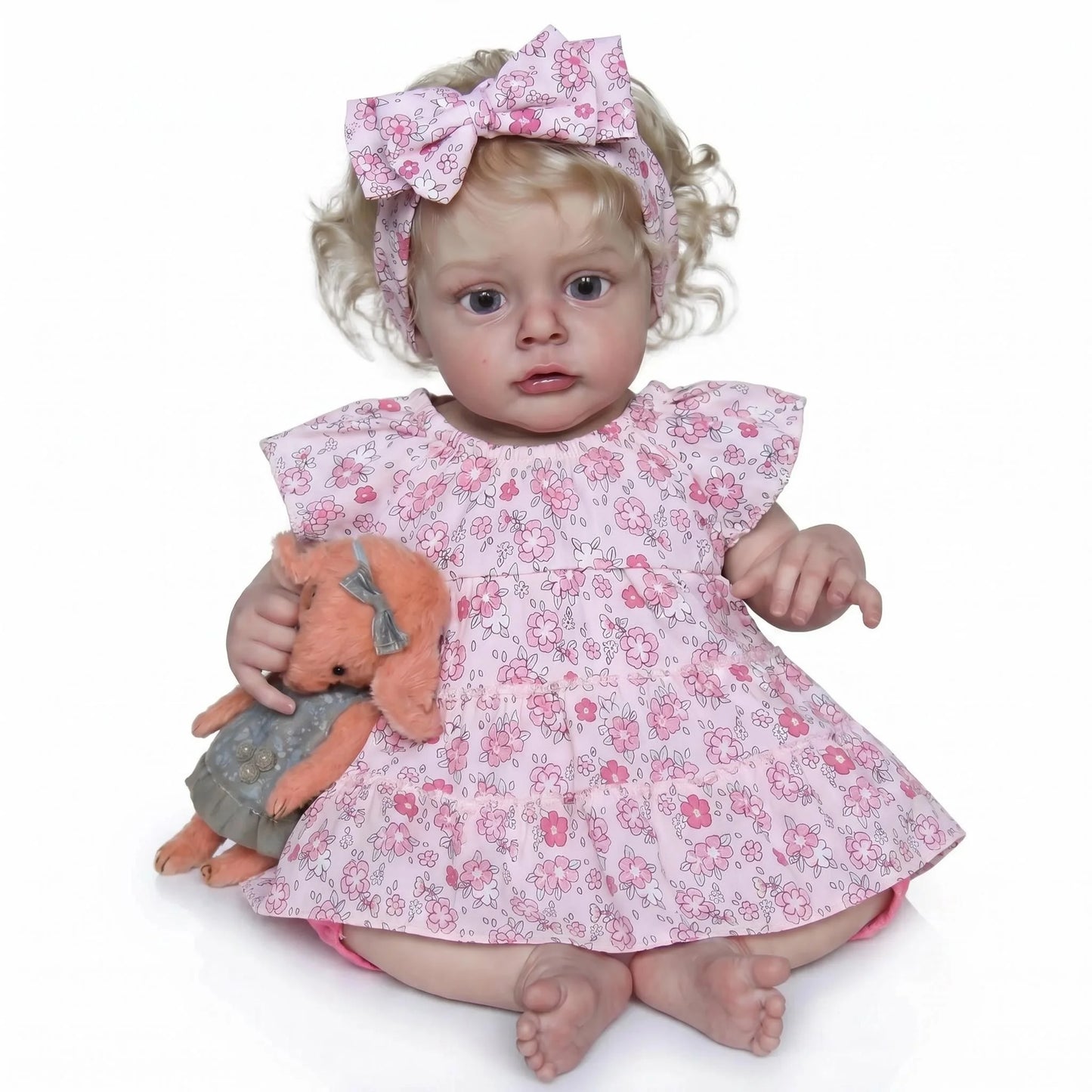 NPK 19inch Chloe Soft Cloth Body detailed painting Lifelike Real Soft Touch Doll With Hand Rooted Hair