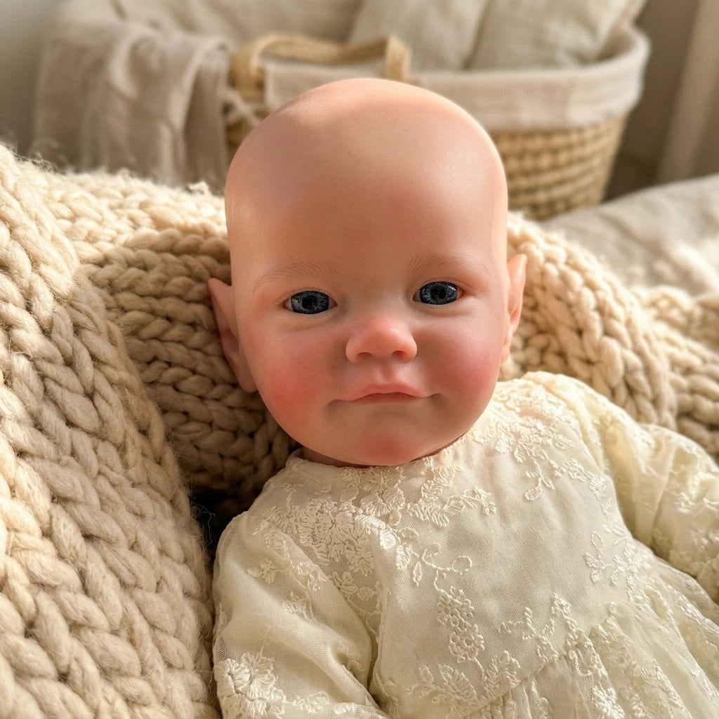 18 Inch Full Silicone Reborn Baby Doll Open Eyes Bald 3D Veins Realistic Newborn Collectible Art Doll Xmas Birthday Gift