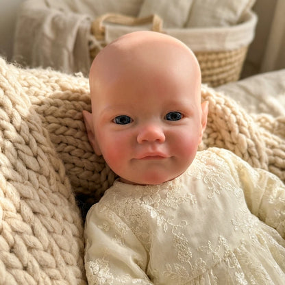 18 Inch Full Silicone Reborn Baby Doll Open Eyes Bald 3D Veins Realistic Newborn Collectible Art Doll Xmas Birthday Gift