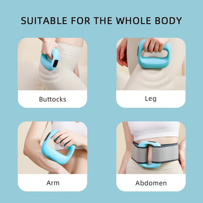 Electric Body Vibration Fascia Ring Fitness Massage Ring Body Shaping Massager Abdomen Belly Waist Deep Tissue Massage Device