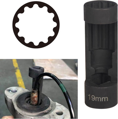 Automotive 1/2 Inch Drive 12 Point Suspension Strut Socket Tool 16-24mm Shock Absorber Nut Remover for Car Auto Repair Hand Tool