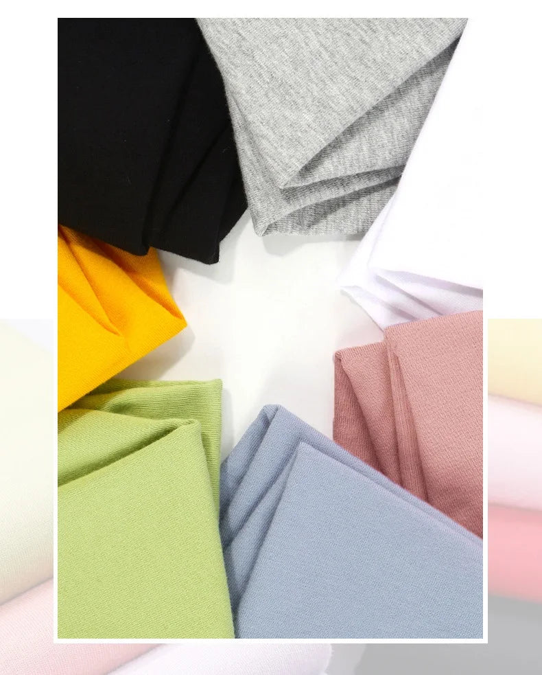 Simple White Oversize T-shirts For Women Cotton Summer Green T Shirts Women Short Sleeve Loose Blue T Shirt Women Yellow Top Tee