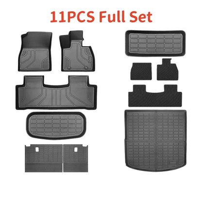 For BYD SEALION 7 2024 2025 TPE Car Floor Mats (Only RHD), All Weather Waterproof Backrest  Trunk  Frunk