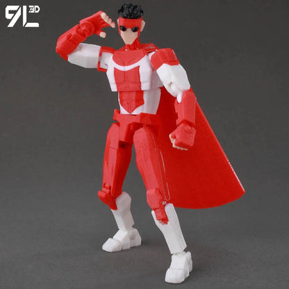 9L3D Lucky 13 Invincible Boy Conquer Omni Action Figure 3D Printed Anime Model Multi-Jointed Poseable Collectible Toy Gift Fan