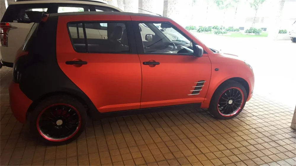 Multiple Colors Ice Metallic Matte Chrome Vinyl Car Wrap Film with Air Release Satin Car Stickers Foil