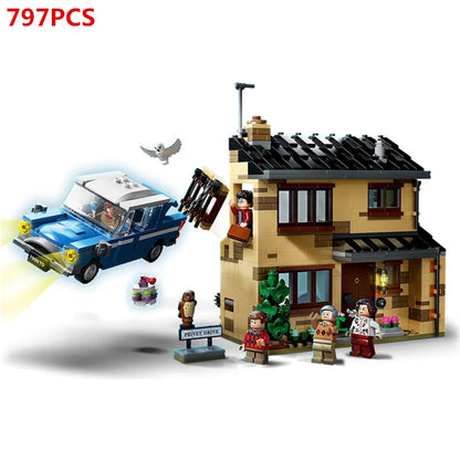 NEW Magic Movie Attack on The Burrow Building Blocks Kits Bricks Set Classic Model Toys For Birthday Gift