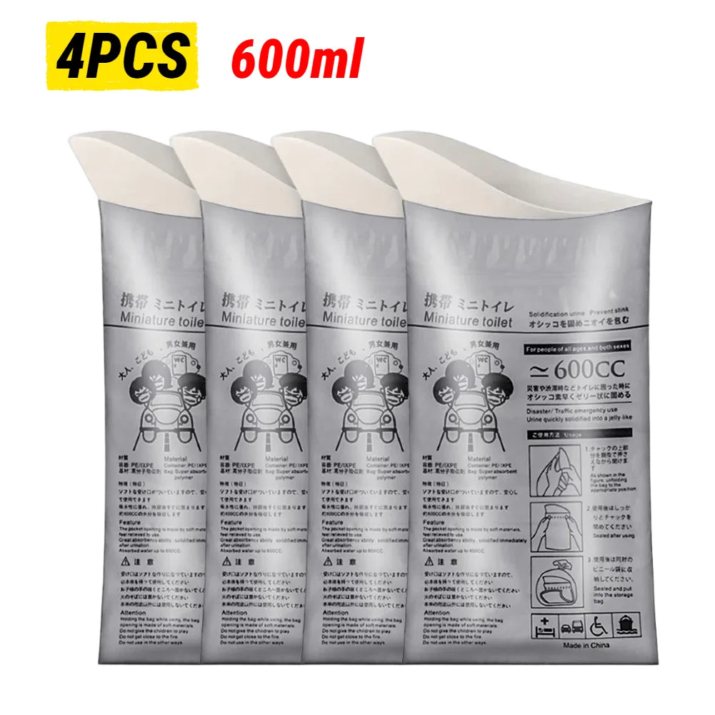 Outdoor Emergency Urinate Bags 600/700ml Disposable Travel Mini Mobile Toilet Unisex Pee Bag Vomiting Bag for Baby Women Men