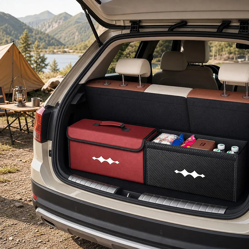 Suitable for BYD Formula Leopard Titanium 3 7 Leopard 5 8 car carbon fiber trunk storage box large capacity foldable storage box