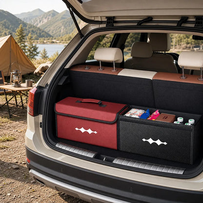 Suitable for BYD Formula Leopard Titanium 3 7 Leopard 5 8 car carbon fiber trunk storage box large capacity foldable storage box
