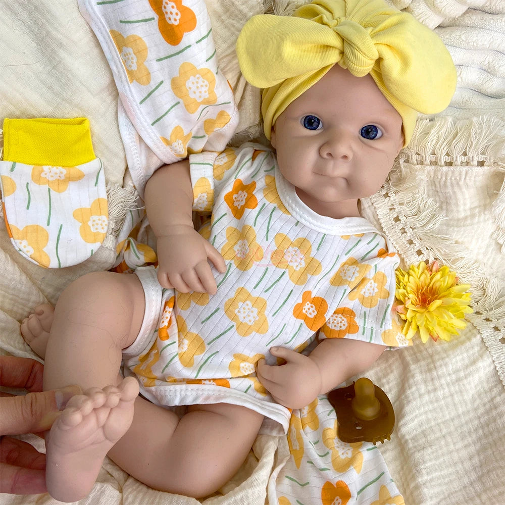 20Inch Open Mouth Bettie Full Soft Silicone Reborn Baby Girl 3D Skin Lifelike Details Doll Emotional Support for Dementia