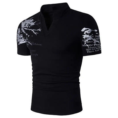 New Short Sleeve T-shirt 2/1Pcs Mens Casual Polo Shirt Summer Fitness Ultralight Tops Sportswear V-Neck T-shirt Printed Pullover