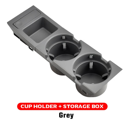 New Double Hole Car Styling Front Center Console Storage Box Coin + Cup Holder For BMW E46 Series 1999-2006 51168217953
