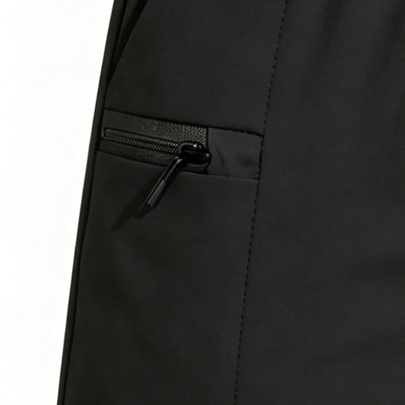 Men Sports Cargo Shorts Summer Elastic Drawstring Waist Loose Fit Zipper Side Pockets Gym Workout Daily Outdoor Street Bottoms