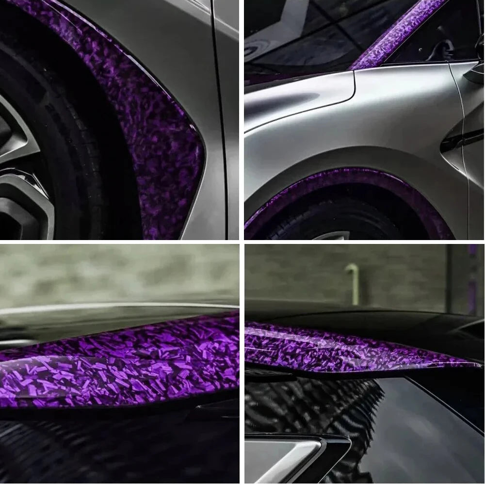 10/20/30/40/50 x 150cm Ultra Glossy Forged Carbon Fiber Vinyl Car Wrap Sticker Film Durable Weatherproof Sticker Easy to Install