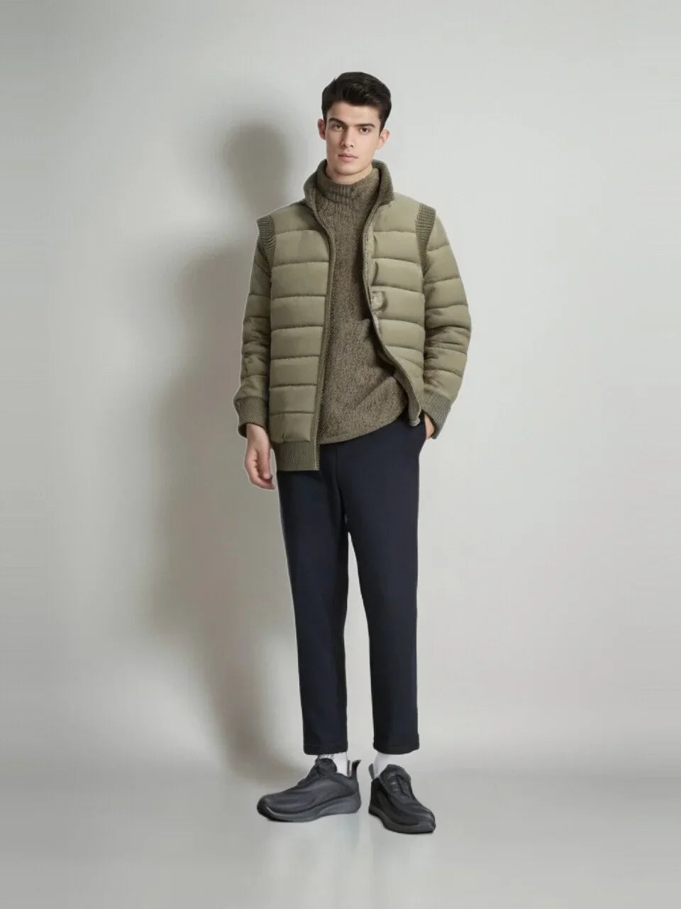 Winter Mens Fleece Jacket Sleeveless Vest Man Waterproof Vest Coats Stand Collar Windbreaker Padded Waistcoats Clothing 8XL