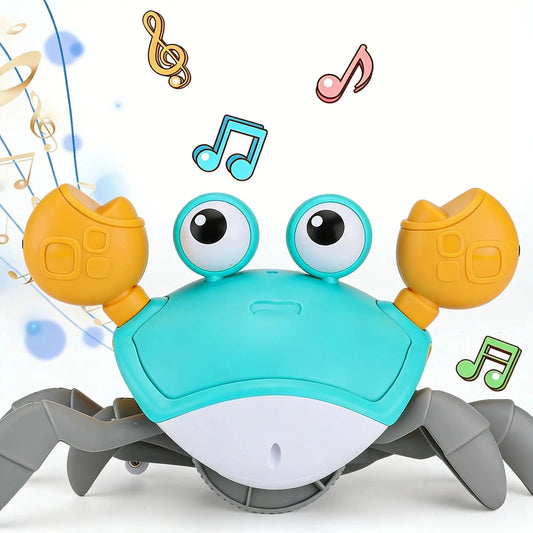 Electric Escape Cute Crab Toy Induction Evasion with Music Lights Children's Interactive Puzzle Gift Rechargeable Luminous Toys