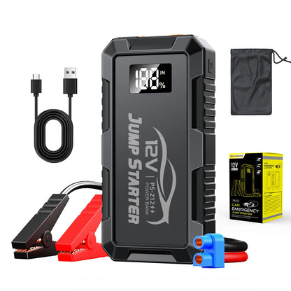 8000amp A 180psi Powerful Car Jumper Multifunction 12v Battery Booster Super Compressor Power Bank Jump Starter With Air Pump