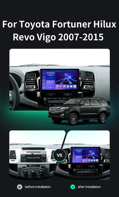 For Toyota Fortuner HILUX Revo Vigo 2007-2015 Multimedia Video Player Stereo GPS Android 16 2din Carplay Car Radio