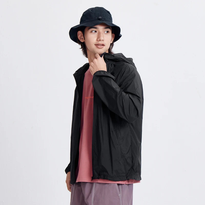 Semir Jacket Men'S Summer Foldable Storage Top Simple Casual Style Hooded Couple