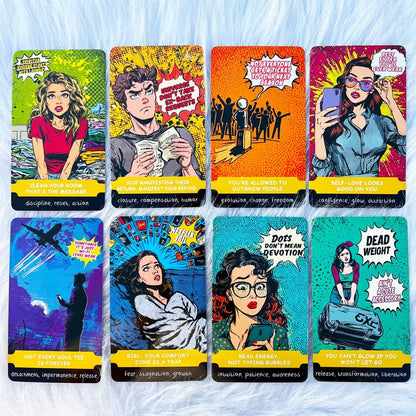 54 Card Deck, 13x8cm Size, BLOCKED & BLESSED ，A SASSY ORACLE DECK FOR Modern Healing Cards Set Card Games