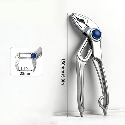Durable Pipe Plier Wrench Mini Portable Multi-functional Water Pipe Clamp Adjustable Tool For Narrow Space Plumbing & Repairs