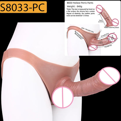 SXXY Strap-On Lifelike Penis Cover насадка на член Large Hollow DildoPants Intimate Adult Sex Toy for Couples Sex