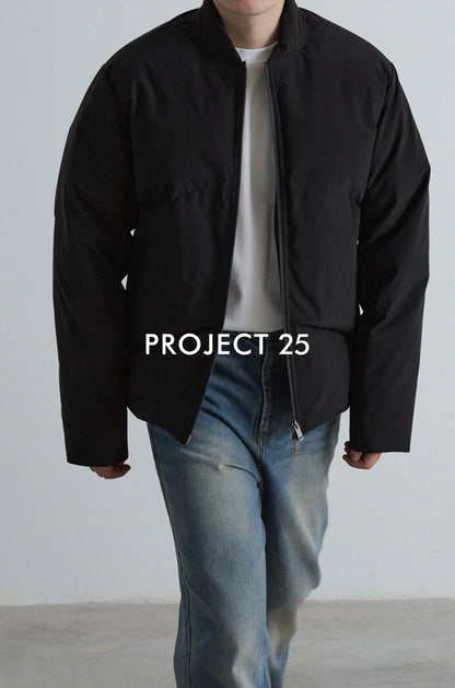 PROJECT 25 Men's Short Simple 90% White Duck Down Jacket Thickened Warm High-End Down Coat Zip Casual Winter Jacket