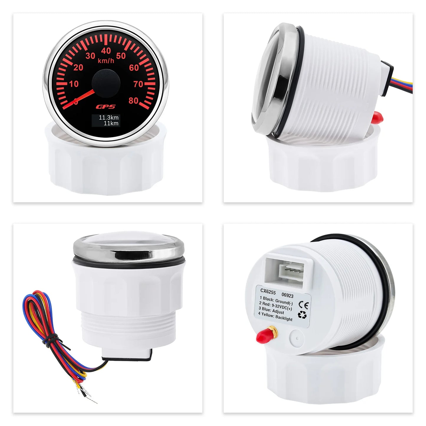 30/60/80/120/200 Km/h GPS Speedometer 52MM Car Truck Speed Gauge Meter With GPS Antenna With 7 Color Backlight 9-32V