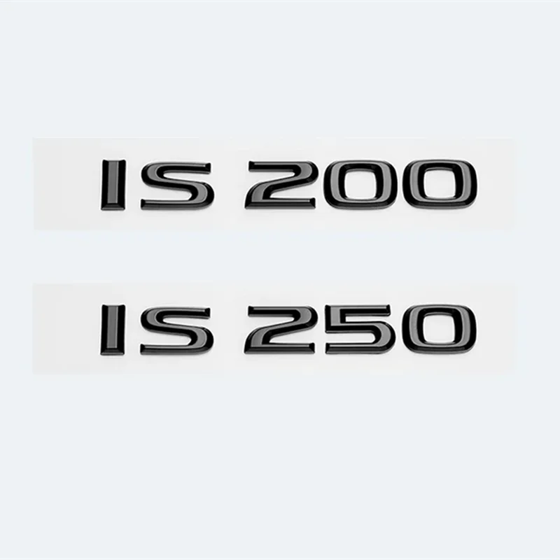 Glossy Black ABS Letters IS200 IS250 IS300 IS350 IS300h IS200t IS500 HYBRID Emblem For Lexus Car Trunk Logos Badge Accessories