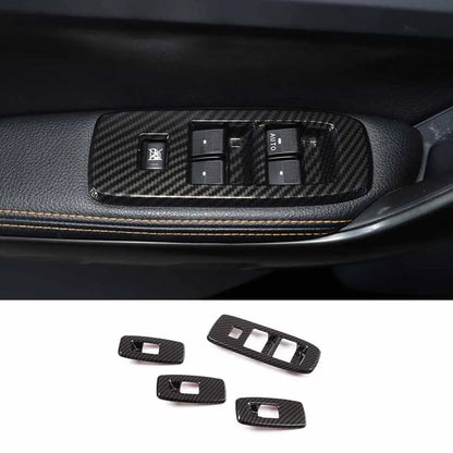 ABS Carbon Fiber For Ford Ranger Wildtrak 2015-2021 Car Center Control Shift Panel Steering Wheel Glass Lift Frame Sticker