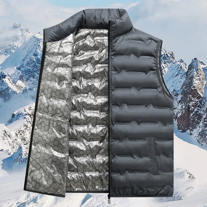 8XL Men Winter Brand Warm Vest Jacket Autumn Lightweight Outwear Vests Waistcoat Men Outfits Fashion Sleeveless Jacket Vest Male