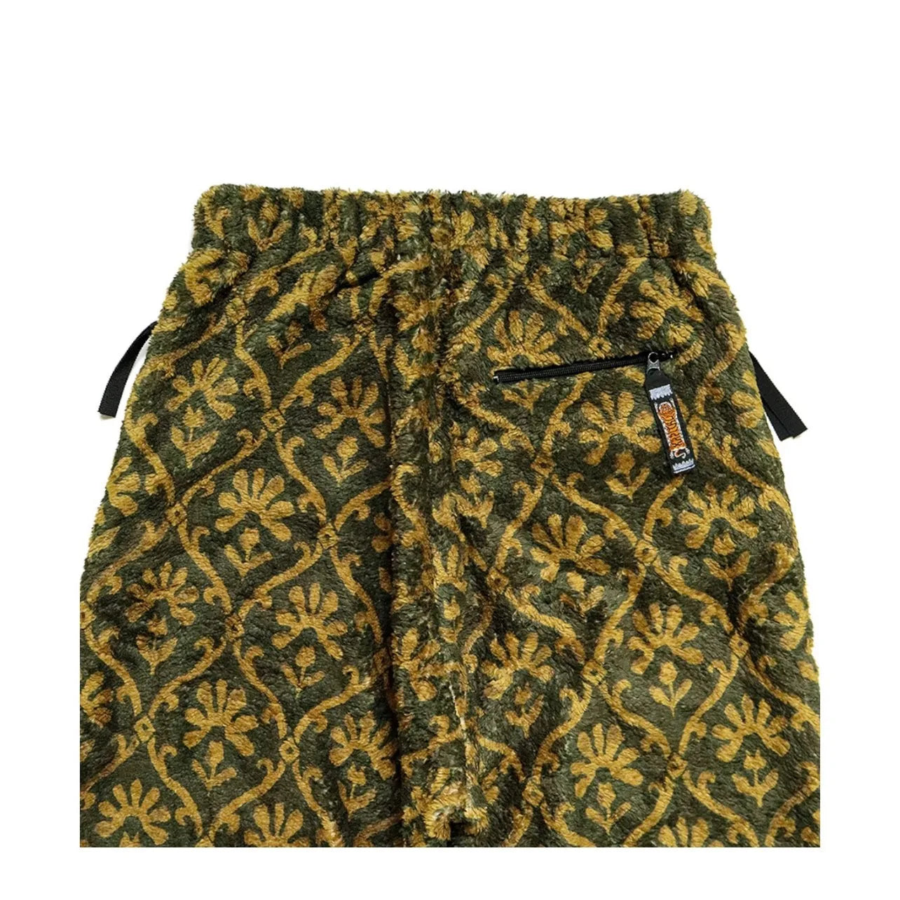 24AW KAPITAL Hirata and Hongri Casual Lamb Wool Printed Floral Warm Loose Straight Leg Pants for Men