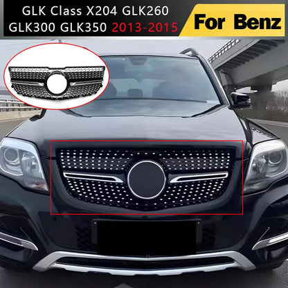 2013 To 2015 for Mercedes-Benz GLK Class X204 GLK260 GLK300 GLK350 Front Bumper Grille Racing Grill Hood Mesh Diamond Style Grid