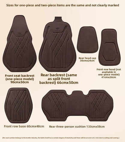 Perforated Suede Seat Cover Universal Four Seasons Cars Seats Covers Breathable Seat Non-slip Luxury Car Rams Latex Seat Cover