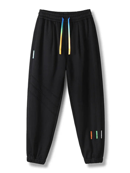 Winter Men's Sweatpants Warm Joggers Big Size 8XL 7XL 6XL Fleece Liner Cotton Sports Pants Colorfull Drawstring Thermal Trousers