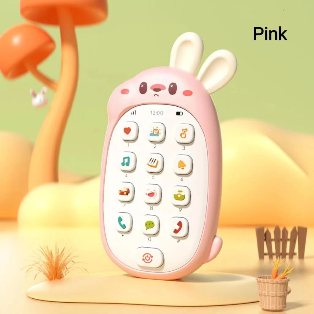 Brain early teaching rabbit cell phone gum chinese-english multi-functional infant enlightenment sleep toys