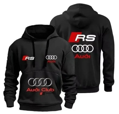 Audi Club Soft Shell Hoodie New Men's Audi RS Racing Team Long-sleeved Hoodie Size S-4XL for Car Enthusiasts