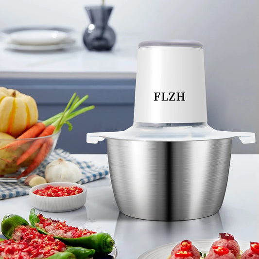 Food Chopper, Food Processor Mini Electric, 2L 148W, Stainless Steel Mincer for Kitchen, Vegetable, Onion, Garlic, Salad, Baby F