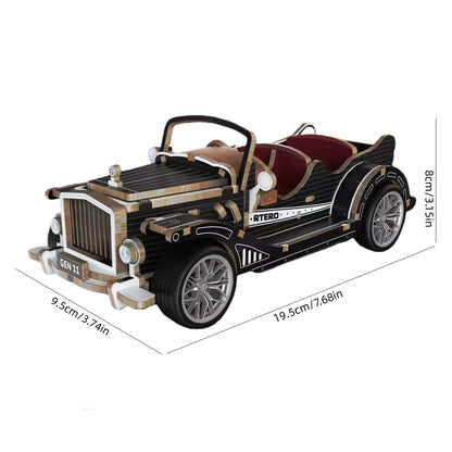 Wooden Racing Car and Off-Road Vehicle Assembly Set, Creative Racing Car Series, Suitable for Gifts and Collections.