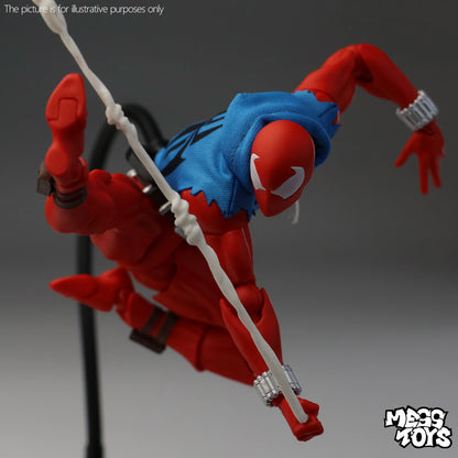 Mess Toys Scarlet Hero Scarlet Spider Man Spiderman Blue Battle Suit Spiderman Anime Action Figure Figurine Statue Model Gifts